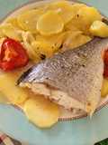 Dorada al horno, en un plis plas