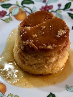 Una foto de Flan de queso