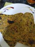 Methi and sesame paratha (Indian bread)