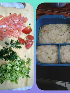 Foto resep MPASI 8bulan Bubur salmon brokoli
