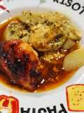 Poulet sauce barbecue et gratin de pomme de terre