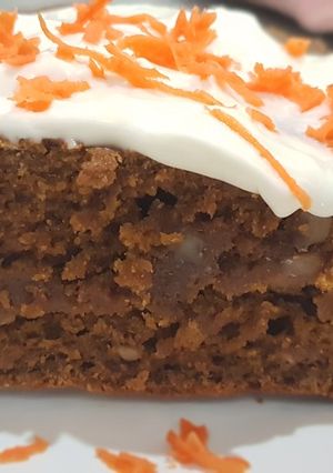 Una foto de Budín de zanahoria con crema de queso