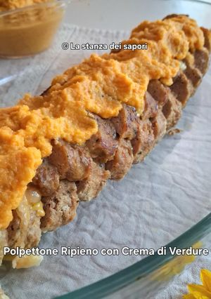 Foto di Polpettone ripieno con crema di verdure 🥕🧅💚