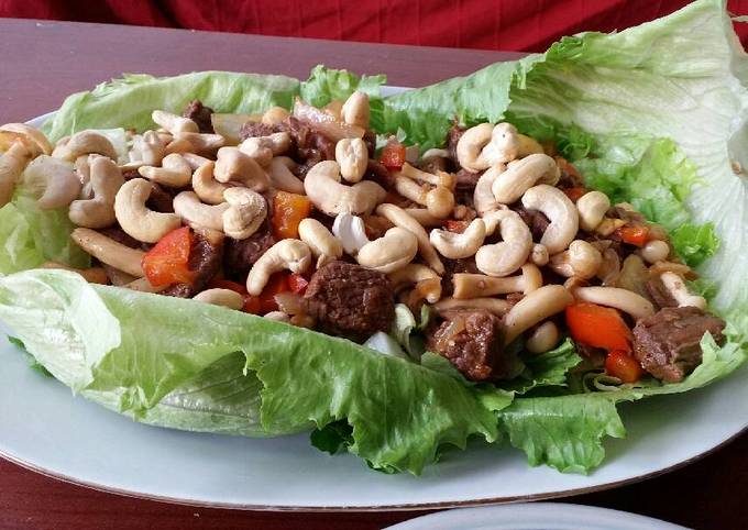 Resep Sapi lada hitam tumis jamur dan kacang mete, Menggugah Selera