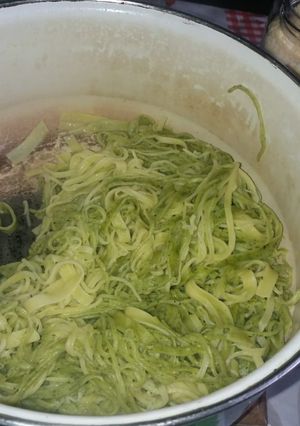 Una foto de Pasta verde!