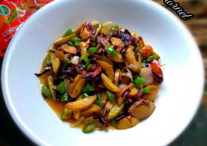 Resep #Tumis jengkol kornet Anti Gagal