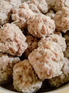 Foto resep Bakso daging sapi oat with teri nasi buat mpasi 16 bulan