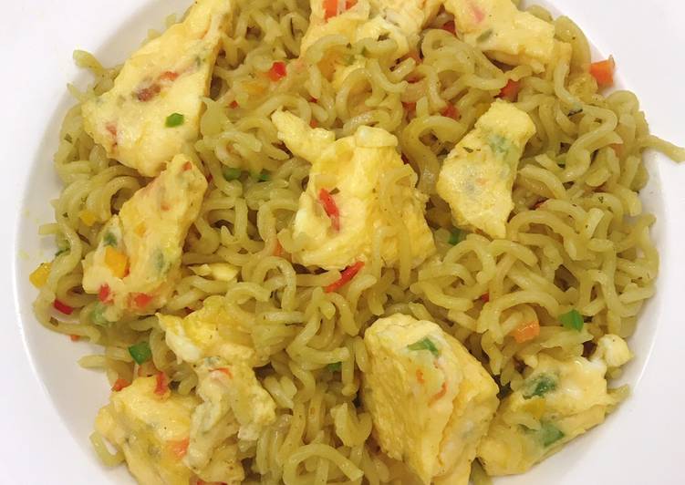 Recipe of Ultimate Noodles and fried omelette…Kiddies school lunch