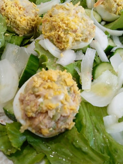 Una foto de Huevos rellenos