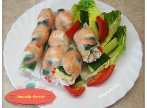 Hình của món Nem cuốn tôm thịt #cleaneating.