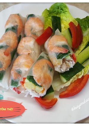 Hình của món Nem cuốn tôm thịt #cleaneating.