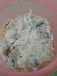 Foto resep Steam salmon and cheese #MPASI