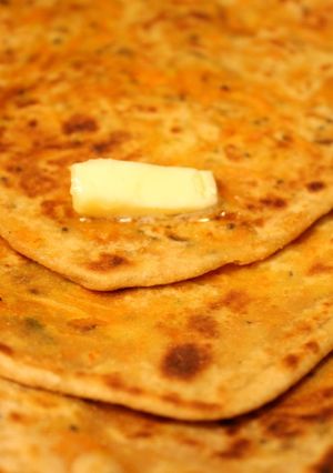 A picture of Carrot Paratha.