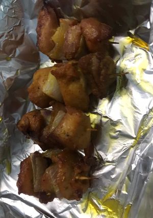 A picture of Chicken kebab.
