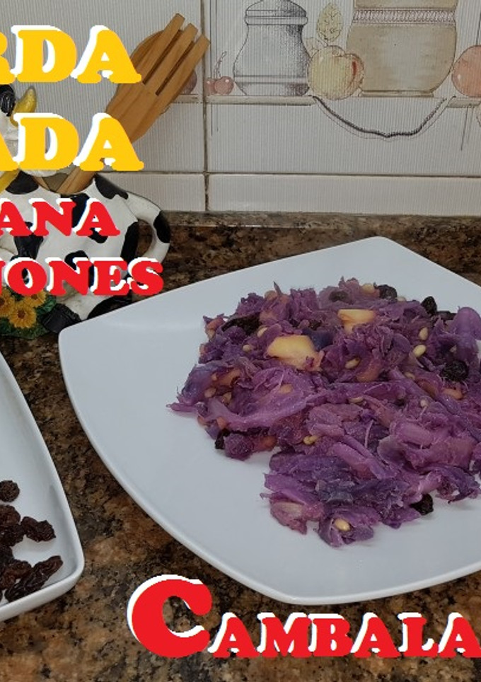 Una foto de Lombarda rehogada con manzana piñones y pasas