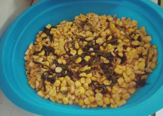 Resep Tumis Kangkung Jagung Manis Pedass, Sempurna