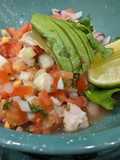 Ceviche de peixe branco