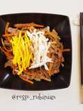 Japchae (Spaghetti di patate dolci saltati con verdure)