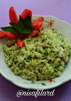Foto resep Nasi Goreng Hijau pewarna alami