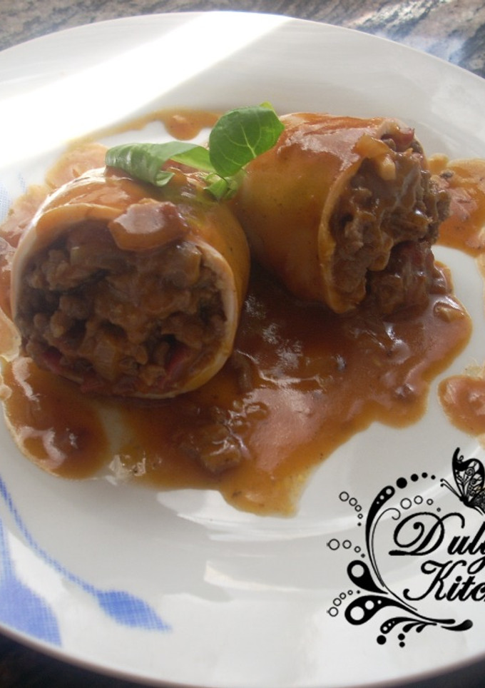Una foto de Calamares rellenos de carne