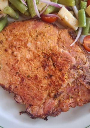 Una foto de Chuletas ahumadas a la miel y mostaza