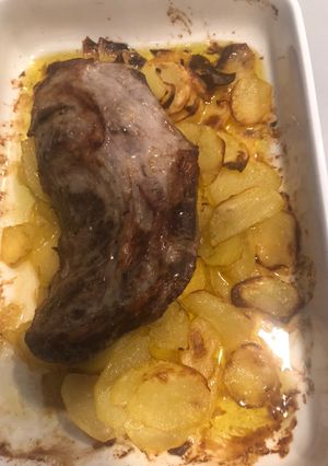 Una foto de Presa ibérica al horno