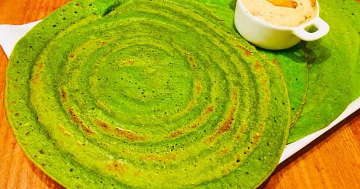 Moong Spinach Dosa Recipe by Divya Agrawal Cookpad