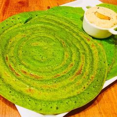 A picture of Moong Spinach Dosa.