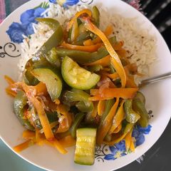 A picture of Capsicum Zucchini Carrot Vegetable Stew.