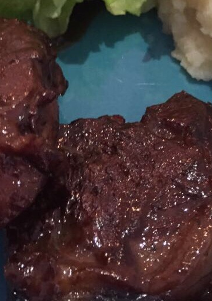 Una foto de Bife al vino