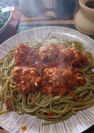 Una foto de Albóndigas de berenjena