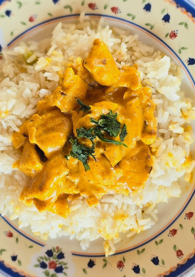 Una foto de Pollo al curry