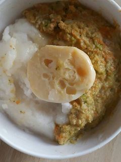 Foto resep Mpasi 8m - bubur capcay udang tofu