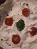 "Merengue" salado de champiñones y cherries