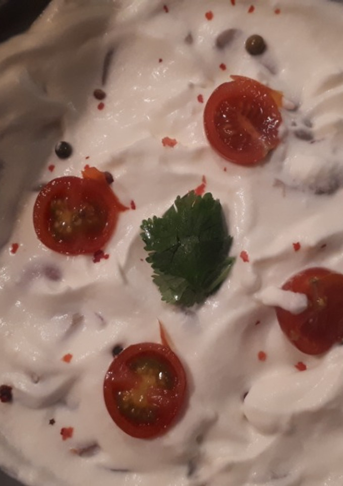 Una foto de "Merengue" salado de champiñones y cherries
