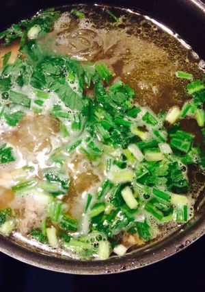 Hình của món Canh mực nhồi thả miến dong.
