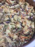 Tortilla al horno de papas y verduras varias