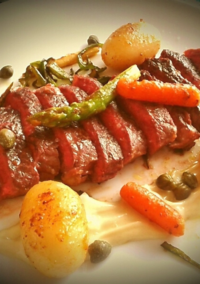 Una foto de Entrecote buey plancha