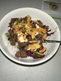 Sesame soy beef bowls