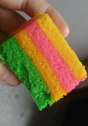 Foto resep Bolu kukus rainbow