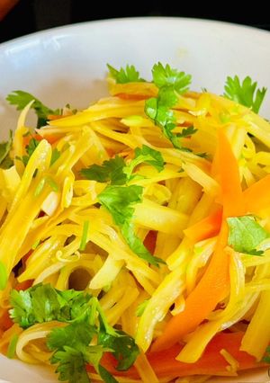 Hình của món Đậu Que Vàng Xào Cà Rốt.