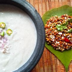A picture of Bajra kanji (salt porridge).