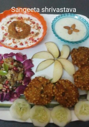 A picture of Vrat thali.