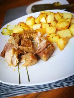 Fokhagymás tarja recept fotója