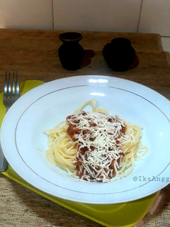 Foto resep Spaghetti Bolognese Keju