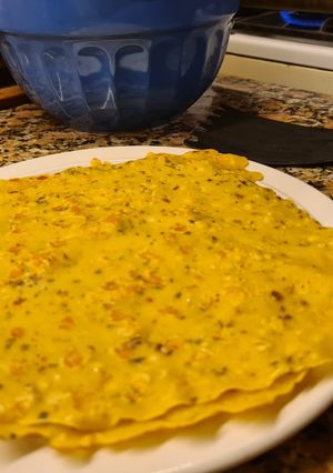 Una foto de Panqueques o creps de harina de garbanzo