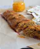 Strudel de berries y duraznos saludable