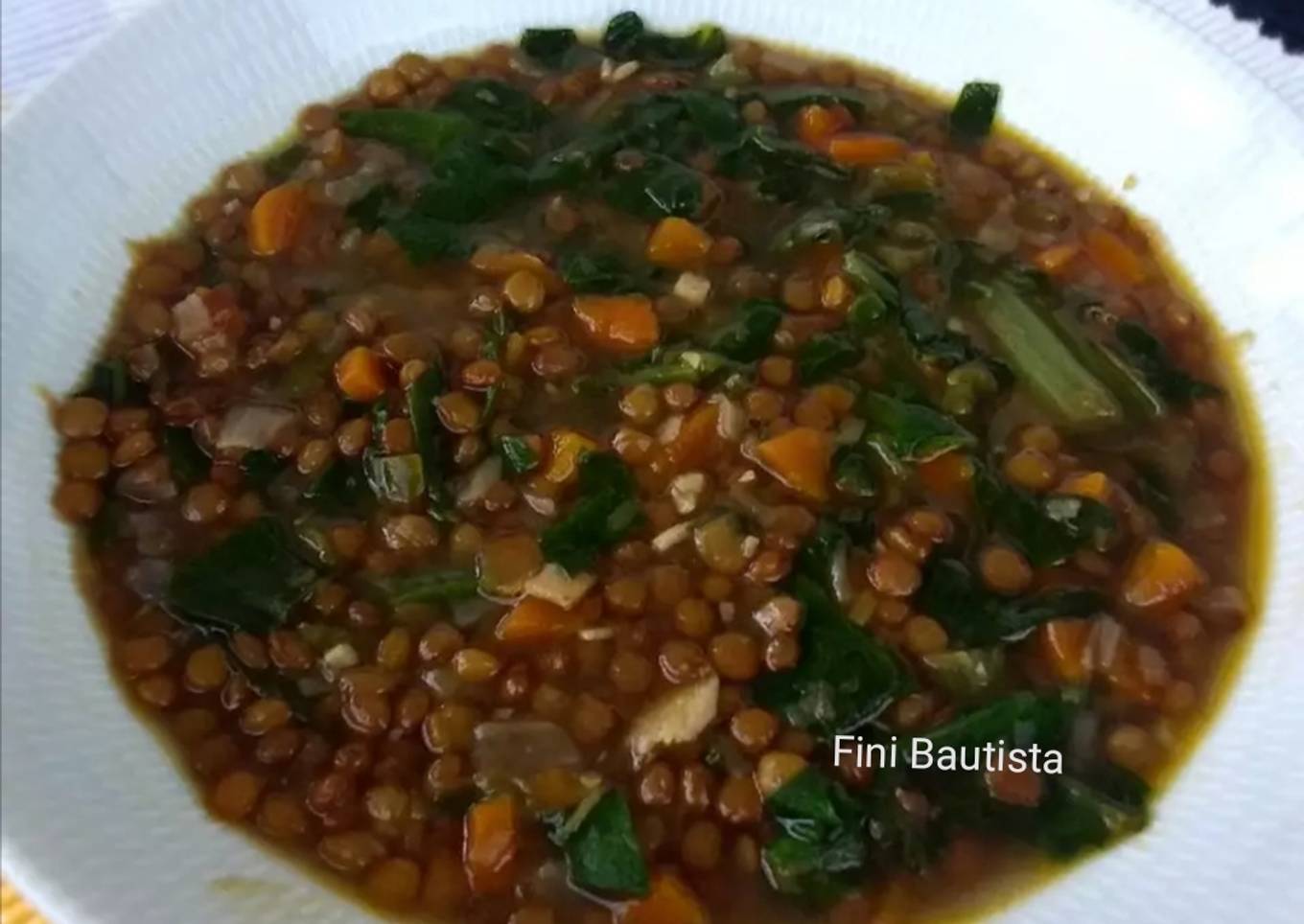 Lentejas con verduras en olla express