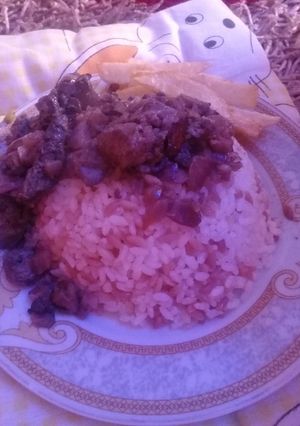 صورة لوصفة رز بلسان عصفور وكبد فراخ
