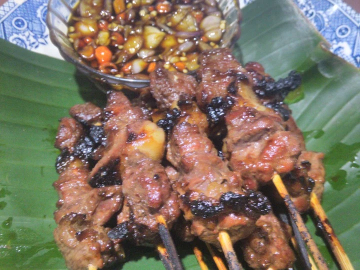 Cara Gampang Menyiapkan Resep Sate Kambing rumahan resep asli madura+sambel kecap yang Bisa Manjain Lidah Anti Ribet, Mantap Sekali